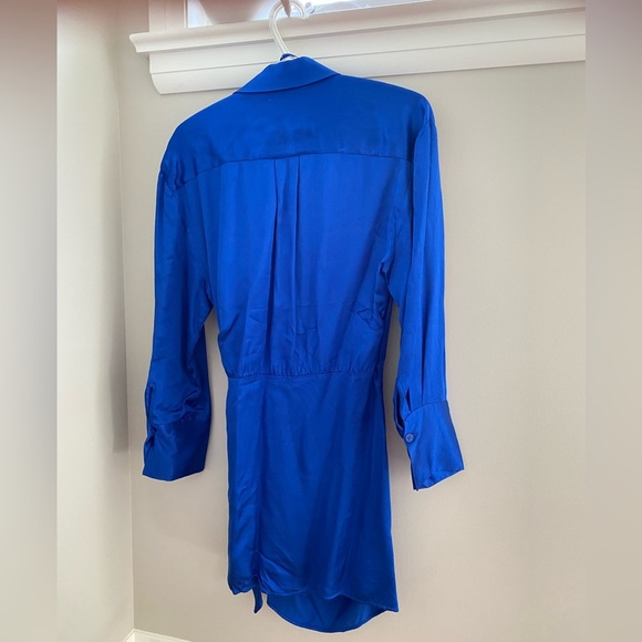 Zara Royal Blue Wrap Dress BLOGGERS FAV - Picture 9 of 11